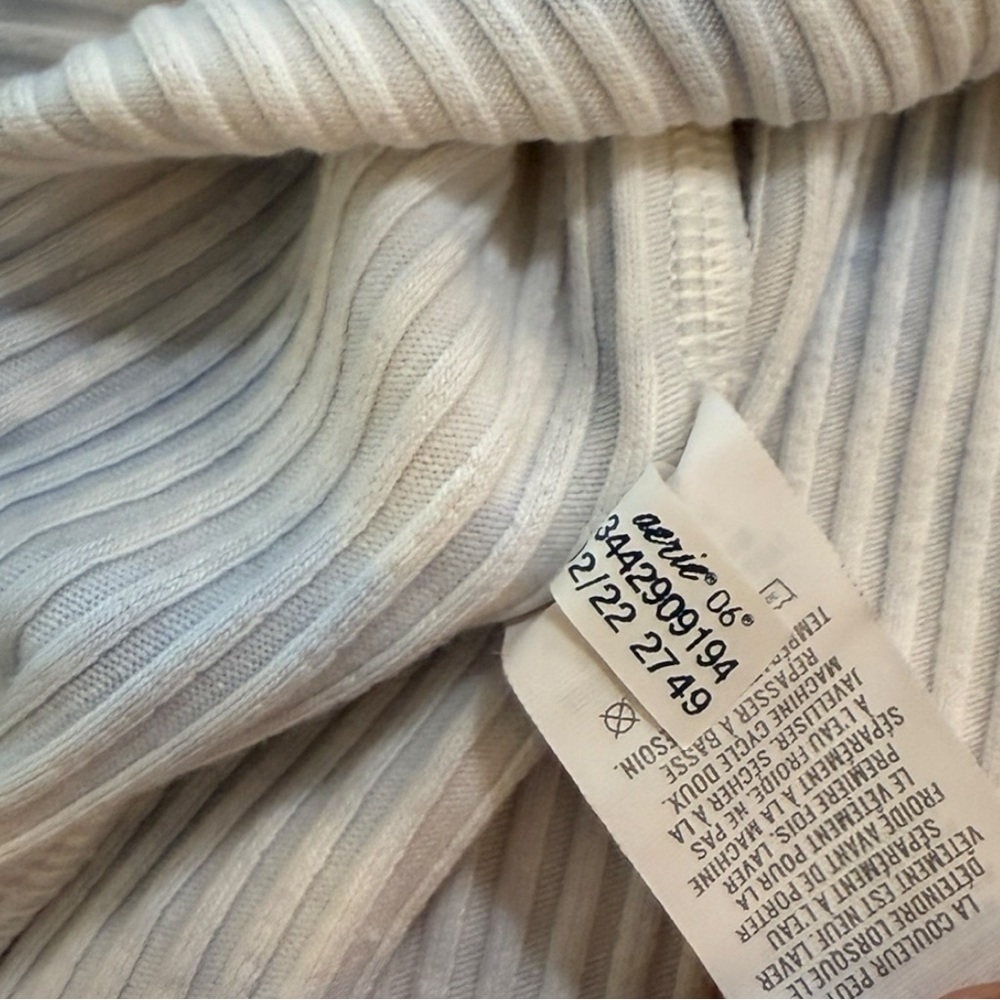 aerie Real Ribbed Boxy Blue & White Tie-Dye Tank - Picture 5 of 6